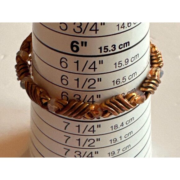 Alex And Ani Vintage 66 Sixty Six Beaded Coil Bracelet Energy Tech Gold Tone - Picture 7 of 8